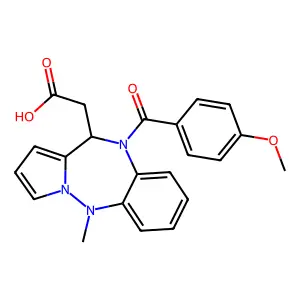 5-Methyl-10,11-dihydro-5H-pyrrolo(1,2-b)(1,2,5)benzotriazepine-11-acetic acid structure