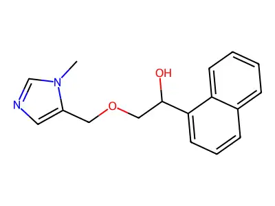 1-Naphthalenemethanol, alpha-(((1-methyl-1H-imidazol-5-yl)methoxy)methyl)- structure