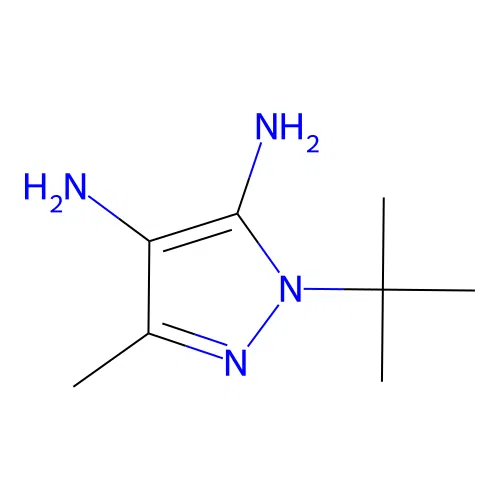 1-Tert-butyl-3-methylpyrazole-4,5-diamine structure