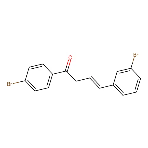 (E)-4-(3-bromophenyl)-1-(4-bromophenyl)but-3-en-1-one structure