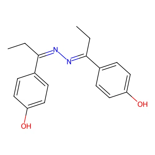 4-(1-{2-[1-(4-Hydroxyphenyl)propylidene]hydrazin-1-ylidene}propyl)phenol structure