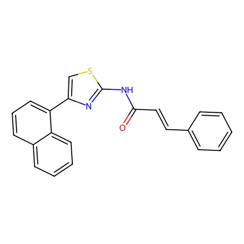 (Z)-N-(4-(naphthalen-1-yl)thiazol-2(3H)-ylidene)cinnamamide structure