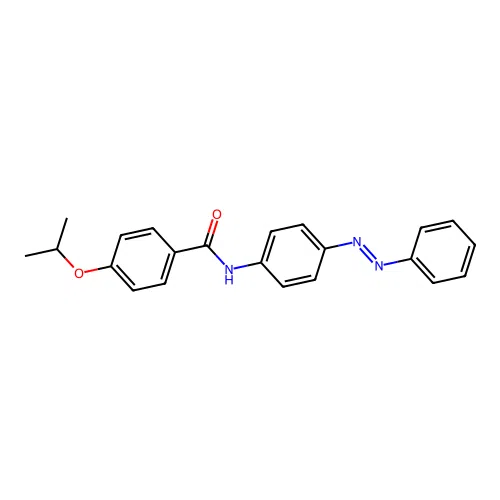Benzamide, 4-(1-methylethoxy)-N-[4-[(1E)-2-phenyldiazenyl]phenyl]- structure