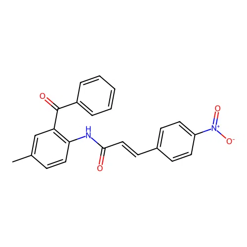 (E)-N-(2-benzoyl-4-methylphenyl)-3-(4-nitrophenyl)acrylamide structure