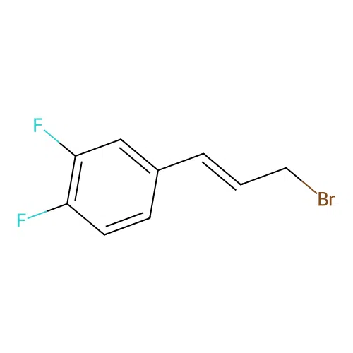 4-[(E)-3-bromoprop-1-enyl]-1,2-difluoro-benzene structure