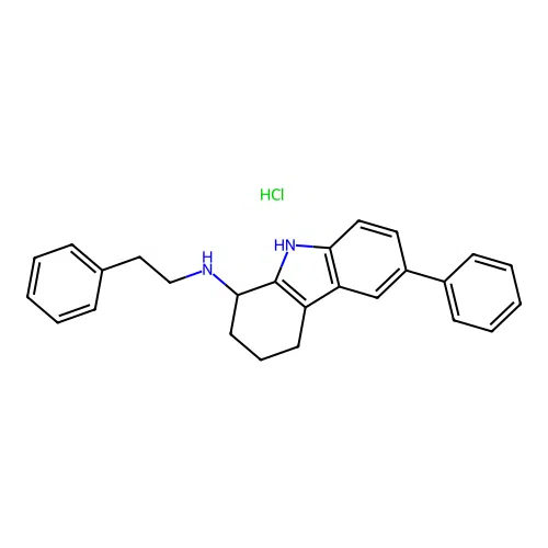 N-phenethyl-6-phenyl-2,3,4,9-tetrahydro-1H-carbazol-1-amine Hydrochloride structure