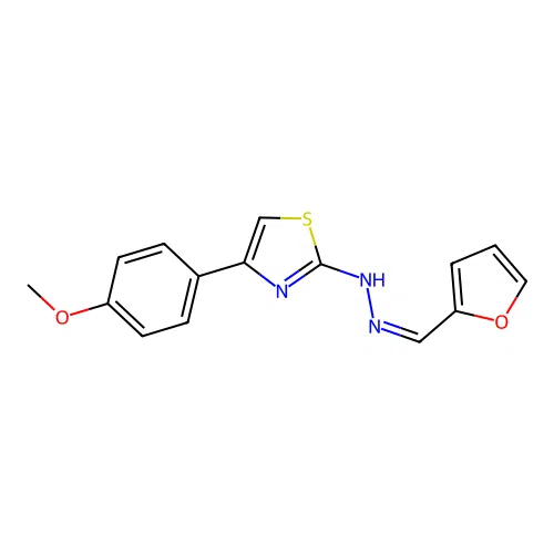 N-[(Z)-2-furylmethyleneamino]-4-(4-methoxyphenyl)thiazol-2-amine structure