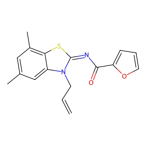 (Z)-N-(3-allyl-5,7-dimethylbenzo[d]thiazol-2(3H)-ylidene)furan-2-carboxamide structure