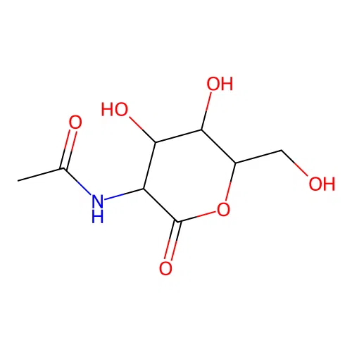 2-acetamido-2-deoxy-D-glucono-delta-lactone structure