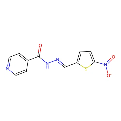 N'-[(5-nitro-2-thienyl)methylene]isonicotinohydrazide structure