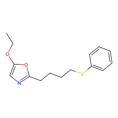 5-Ethoxy-2-(4-phenylsulfanylbutyl)-1,3-oxazole structure