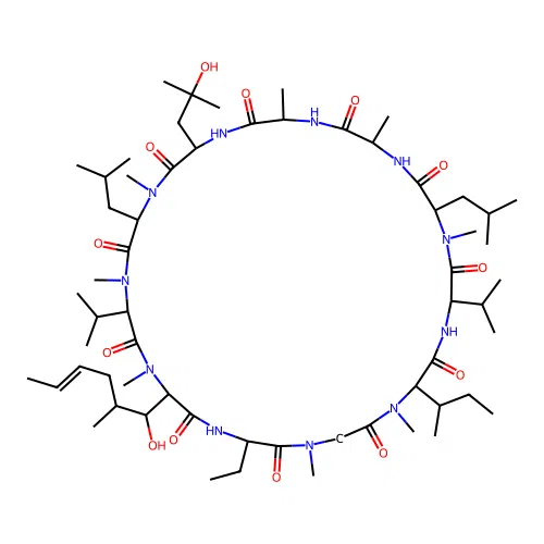 9-Hydroxy-9-desmethylcyclosporine structure