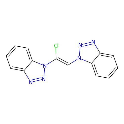 1-[(Z)-2-(1H-1,2,3-Benzotriazol-1-yl)-1-chloroethenyl]-1H-1,2,3-benzotriazole structure