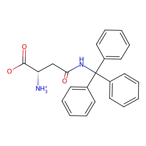(2S)-2-azaniumyl-4-oxo-4-(tritylamino)butanoate structure