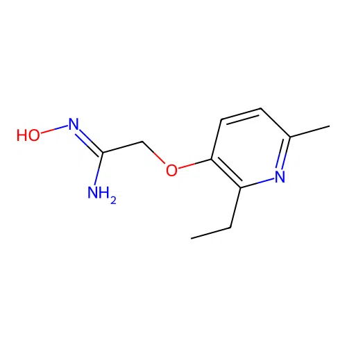 2-[(2-ethyl-6-methyl-3-pyridinyl)oxy]-N'-hydroxyethanimidamide structure