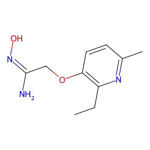 Ethanimidamide, 2-((2-ethyl-6-methyl-3-pyridinyl)oxy)-N-hydroxy- structure