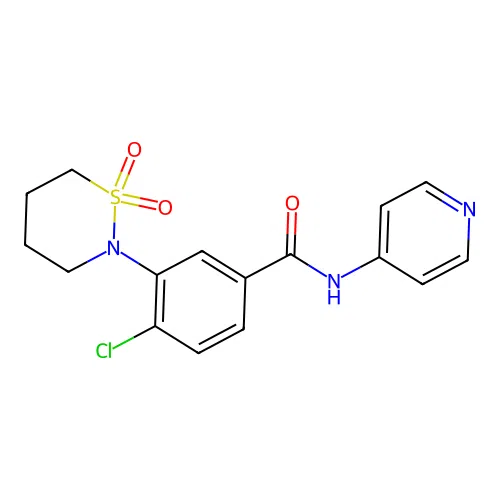 4-chloro-3-(1,1-dioxido-1,2-thiazinan-2-yl)-N-(pyridin-4-yl)benzamide structure