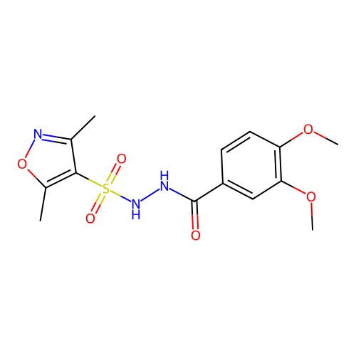 N'-[(3,5-dimethyl-1,2-oxazol-4-yl)sulfonyl]-3,4-dimethoxybenzohydrazide structure