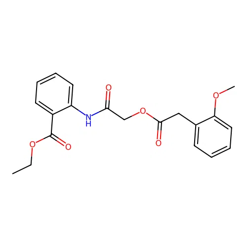 Ethyl 2-[[2-[2-(2-methoxyphenyl)acetyl]oxyacetyl]amino]benzoate structure