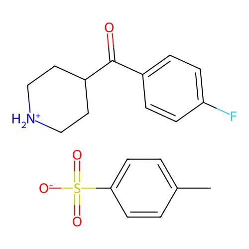 (4-Fluorophenyl)-piperidin-1-ium-4-ylmethanone;4-methylbenzenesulfonate structure