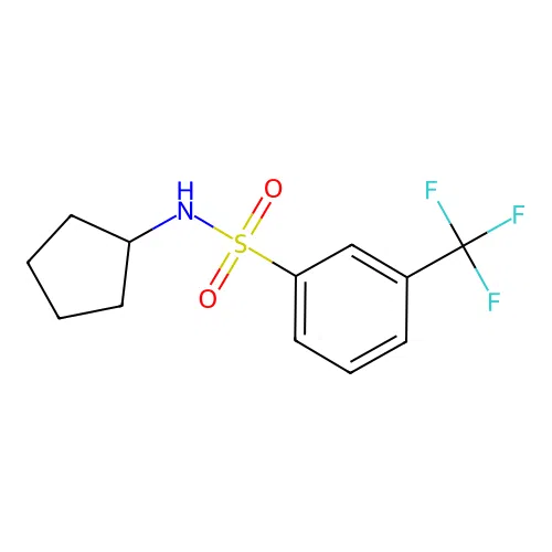 N-cyclopentyl-3-(trifluoromethyl)benzenesulfonamide structure