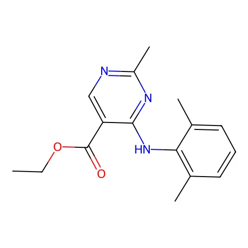 Ethyl 4-(2,6-dimethylanilino)-2-methylpyrimidine-5-carboxylate structure