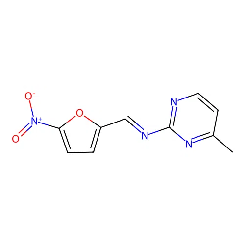 2-Pyrimidinamine, 4-methyl-N-((5-nitro-2-furanyl)methylene)- structure