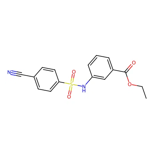 Ethyl 3-[(4-cyanophenyl)sulfonylamino]benzoate structure