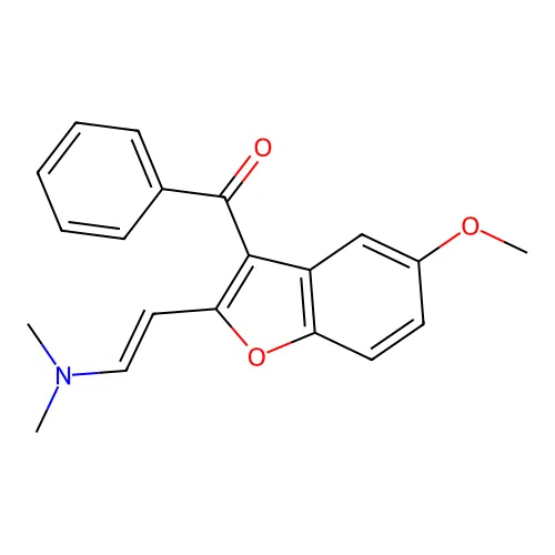 {2-[(E)-2-(dimethylamino)ethenyl]-5-methoxy-1-benzofuran-3-yl}(phenyl)methanone structure
