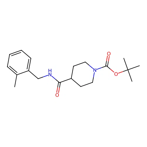 tert-Butyl 4-((2-methylbenzyl)carbamoyl)piperidine-1-carboxylate structure