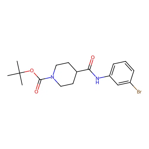 tert-Butyl 4-((3-bromophenyl)carbamoyl)piperidine-1-carboxylate structure