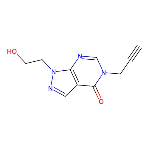 1-(2-Hydroxyethyl)-5-prop-2-ynylpyrazolo[5,4-d]pyrimidin-4-one structure
