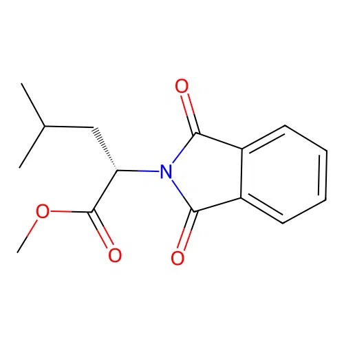 methyl (2S)-2-(1,3-dioxoisoindol-2-yl)-4-methylpentanoate structure