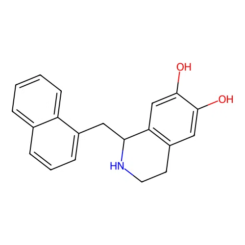 1-(1-Naphthylmethyl)-1,2,3,4-tetrahydroisoquinoline-6,7-diol structure