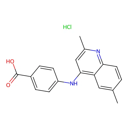 4-[(2,6-dimethylquinolin-4-yl)amino]benzoic Acid Hydrochloride structure