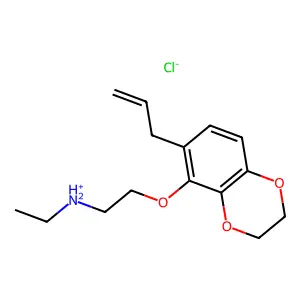 Diethylamine, 2-((6-allyl-1,4-benzodioxan-5-yl)oxy)-, hydrochloride structure