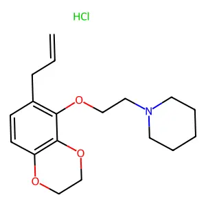Piperidine, 1-(2-((6-allyl-1,4-benzodioxan-5-yl)oxy)ethyl)-, hydrochloride structure