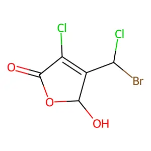 3-Chloro-4-(bromochloromethyl)-5-hydroxy-2(5H)-furanone structure