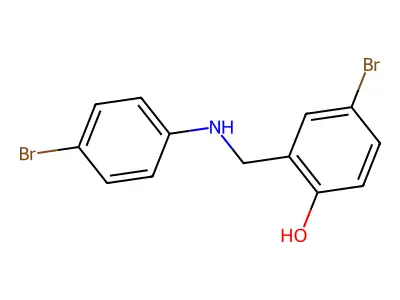 4-Bromo-2-{[(4-bromophenyl)amino]methyl}phenol structure