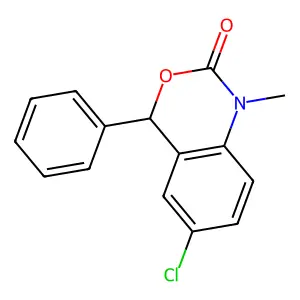 6-Chloro-1-methyl-4-phenyl-1,4-dihydro-2H-3,1-benzoxazin-2-one structure