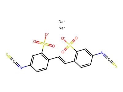 Disodium 4,4'-diisothiocyanato-2,2'-stilbenedisulfonate, (E)- structure