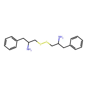Bis(2-amino-3-phenylpropyl) disulfide structure