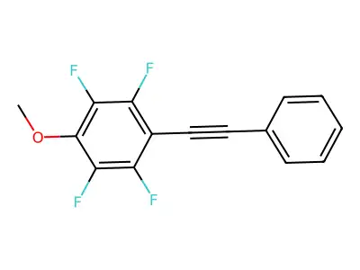 Benzene, 1,2,4,5-tetrafluoro-3-methoxy-6-(phenylethynyl)- structure