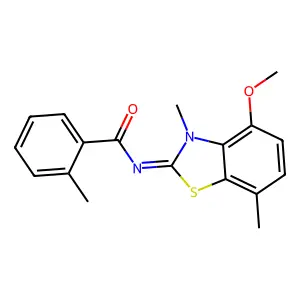 (Z)-N-(4-methoxy-3,7-dimethylbenzo[d]thiazol-2(3H)-ylidene)-2-methylbenzamide structure