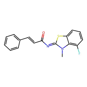 (Z)-N-(4-fluoro-3-methylbenzo[d]thiazol-2(3H)-ylidene)cinnamamide structure