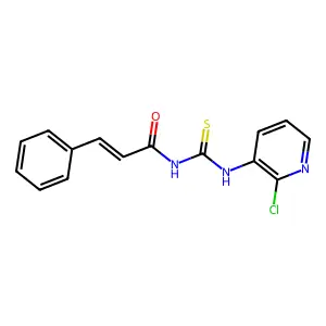 (E)-N-[(2-chloropyridin-3-yl)carbamothioyl]-3-phenylprop-2-enamide structure