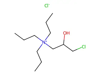 1-Propanaminium, 3-chloro-2-hydroxy-N,N,N-tripropyl-, chloride structure
