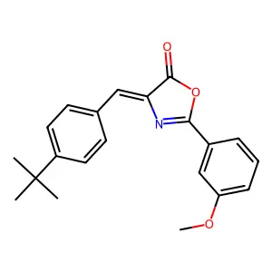 (Z)-4-(4-(tert-butyl)benzylidene)-2-(3-methoxyphenyl)oxazol-5(4H)-one structure