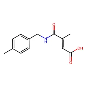 (Z)-3-methyl-4-((4-methylbenzyl)amino)-4-oxobut-2-enoic acid structure