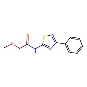 2-methoxy-N-(3-phenyl-1,2,4-thiadiazol-5-yl)acetamide structure